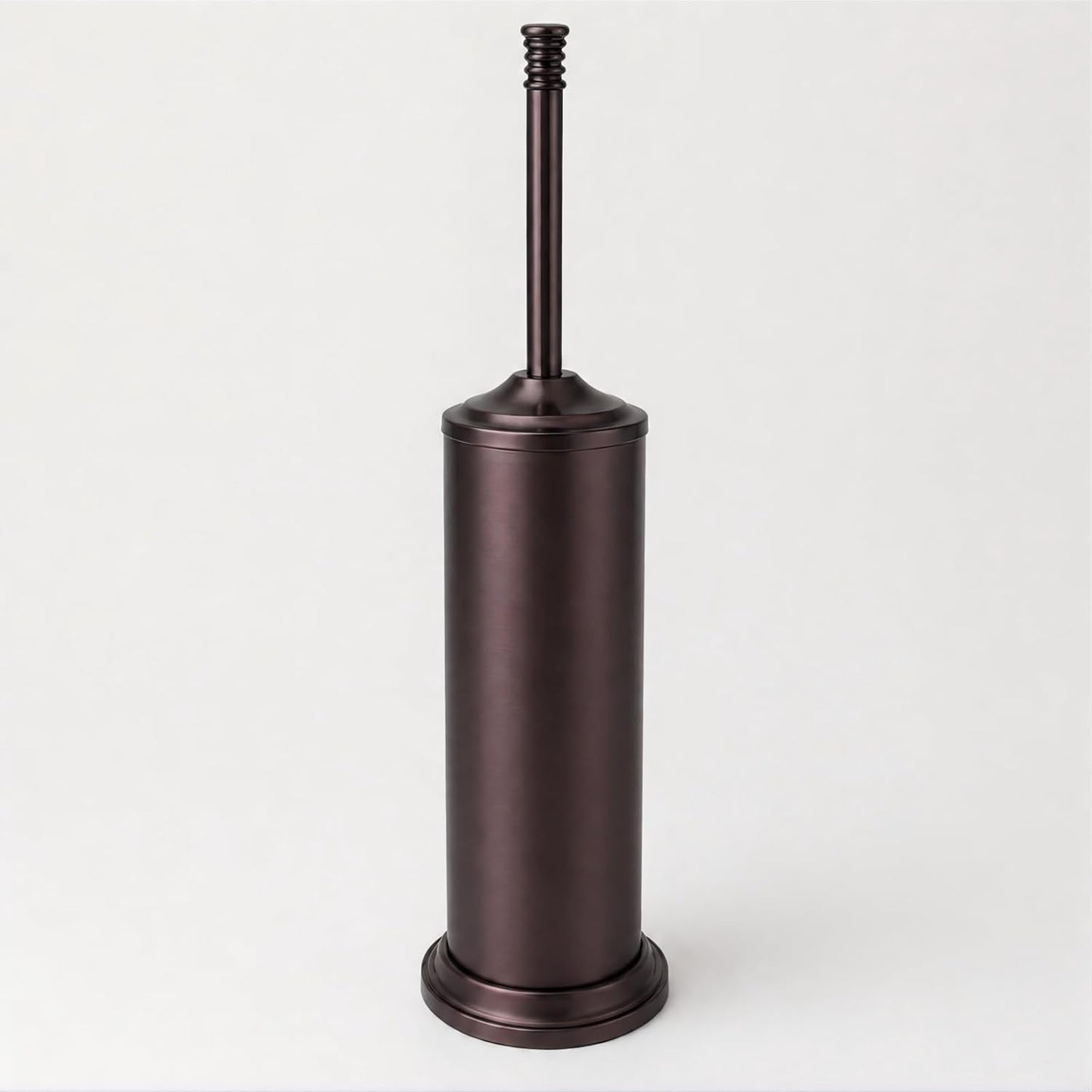 Black Toilet Brush and Holder Set，Extra Long Handled Toilet Bowl Brush and Holder，Stainless Steel Heavy Duty Toilet Brush for Bathroom,Deep Cleaning Modern Toilet Cleaner Slip Base