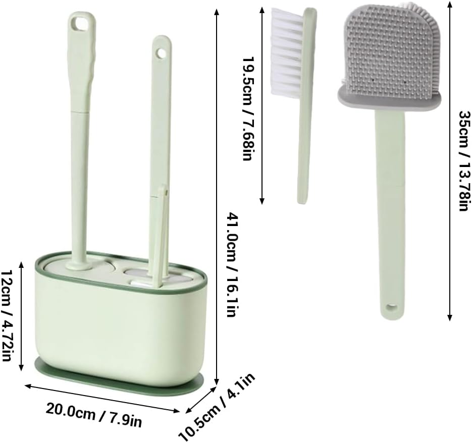Toilet Brush Set, Bathroom Accessories, Toilet Bowl Cleaners, Deep Cleansing Multifunctional Hanging Toilet Brush Set for Bathroom(Cherry Blossom Pink)