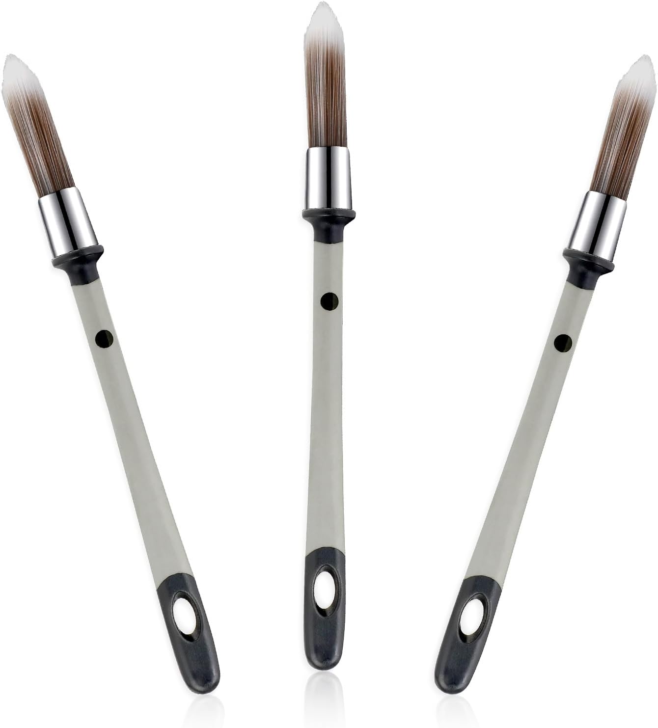 3 Pcs Paint Brushes for Painting Walls 0.37 Inch Small Paint Brush, Trim Paint Brushes Edge Painting Tool for Baseboards Furniture House Wall Corners Detail Paint Edger Brush and Touch Up Painting