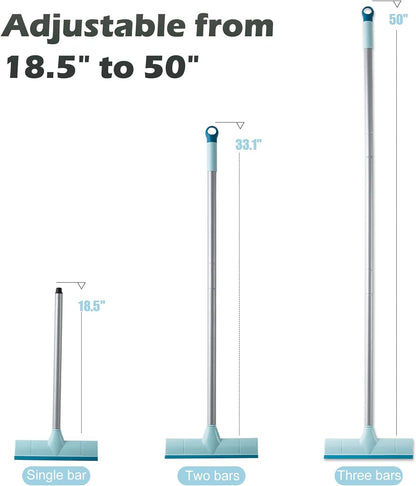 BOOMJOY Grout Brush with Long Handle, 57" Grout Cleaner for Tile Floors, Double-Sided with V-Shape Stiff Bristles for Bathroom, Patio, Kitchen, Wall, Corners and Deck