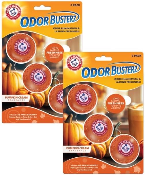 Arm & Hammer OdorBusterz® Odor Eliminator Balls, Clean Burst, 10 Count – Baking Soda Odor Control for Closets, Drawers, Hampers & Small Spaces
