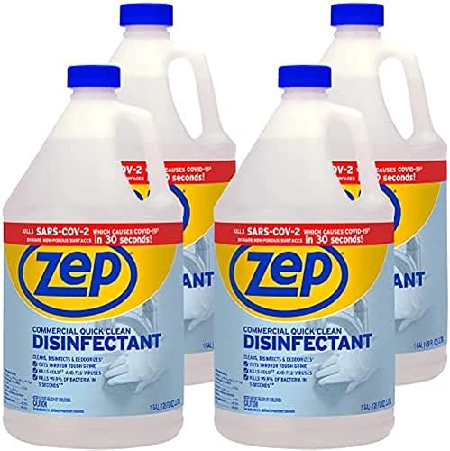 Zep Commercial Quick Clean Disinfectant - 1 Gallon (Case of 2) - ECZUQCD1282