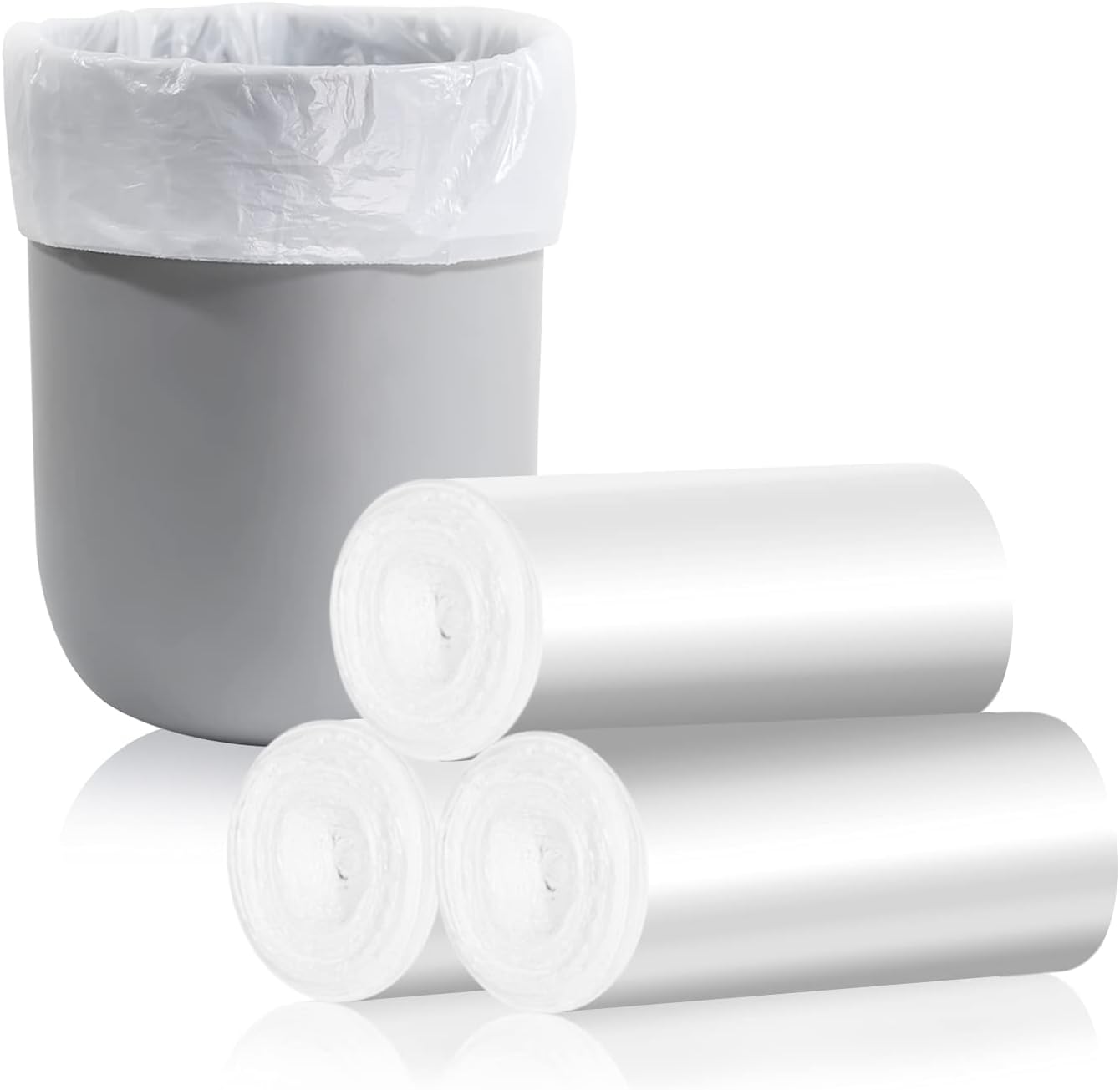 CHARMOUNT 4 Gallon Trash Bag - Unscented 4 Gallon Garbage Bags for Bathroom, Kitchen, Bedroom, 105 Count (15 Liter) …