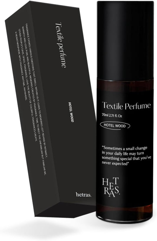 hetras Textile Perfume, England Cotton - Clean Breezy Scent, Long-Lasting Subtle Fragrance Wrinkle Release Spray, Wearable Scent, Travel-Size Linen Freshener, With Natural Essential Oils, 2.7 fl. oz.