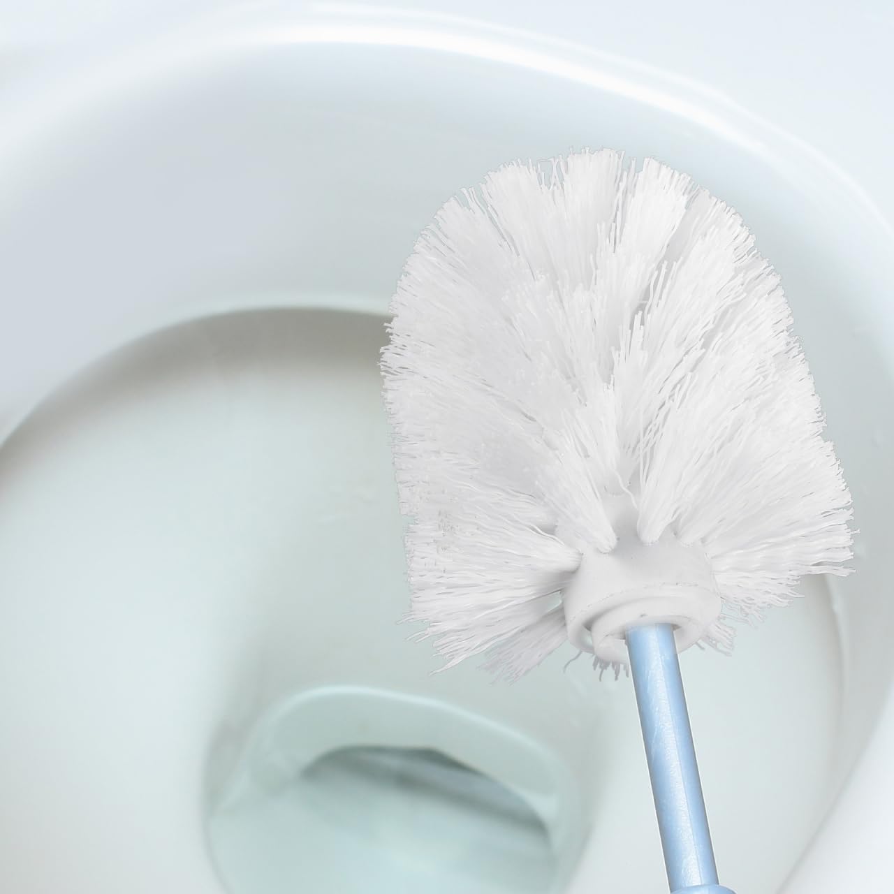 HOMSFOU 5Pcs Toilet Brush Replacement Heads - Universal Plastic Bowl Brush Heads with Dense Bristles, Spherical Design Bathroom Cleaning for Home, Hotel, Apartment