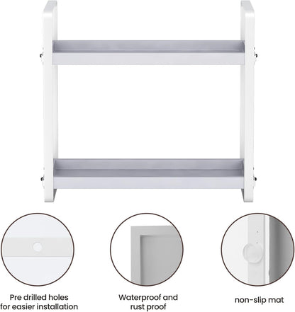 HNRLOY Bathroom Counter Organizer,Bathroom Countertop Organizer,Counter Shelf,Countertop Storage,Organization and Storage,Makeup Shelf,Sink Caddy(Brown 3 Tier)