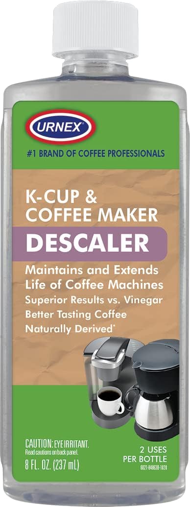 The Professional Barista's Choice - Urnex Keurig Compatible Coffee Maker Universal Descaling Solution (2 Pack, 2 Uses Per Bottle)