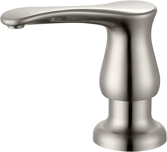 GAGALIFE Kitchen Sink Soap Dispenser Brushed Nickel, Under Sink Soap Dispenser with 40" Silicone Extension Tube Kit,Say Goodbye to Frequent Refills