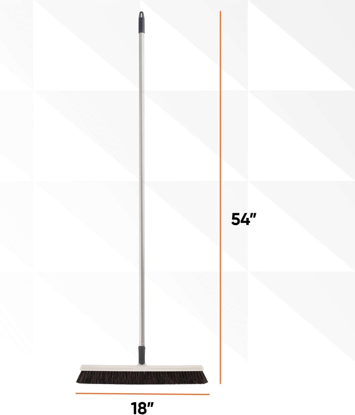 Superio 16"" Slim Silicone Salon Broom - Carpet Rake for Liquid, Human Hair, and Pet Hair, and Fur Space Saving and Easy to Wash, 12811274