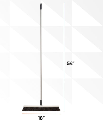 Superio 16"" Slim Silicone Salon Broom - Carpet Rake for Liquid, Human Hair, and Pet Hair, and Fur Space Saving and Easy to Wash, 12811274