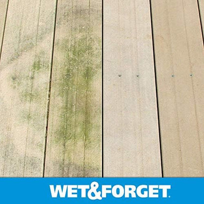 Wet & Forget Moss, Mold, Mildew, & Algae Stain Remover Multi-Surface Outdoor Cleaner Concentrate, Original, 128 Fluid Ounces