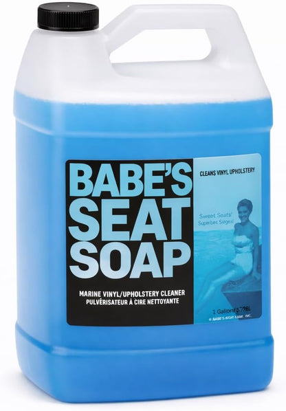 Babe’s Seat Soap – Marine Vinyl, Plastic & Leather Cleaner for Boat Seats – Cleans, Conditions & Protects Upholstery from Suntan Oil & Dirt - 1 Pint/Spray
