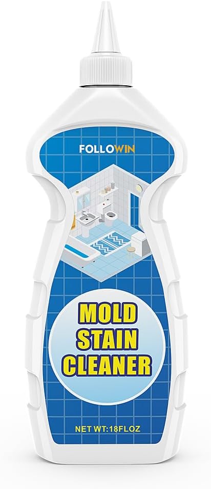 FOLLOWIN Mold and Mildew Remover Gel, Household Stain Cleaner for Washing Machine Seal, Bathroom Grout, Shower Tile, Kitchen Sink, Silicone Caulk - Non-Drip, Deep-Penetrating Formula, 16 oz