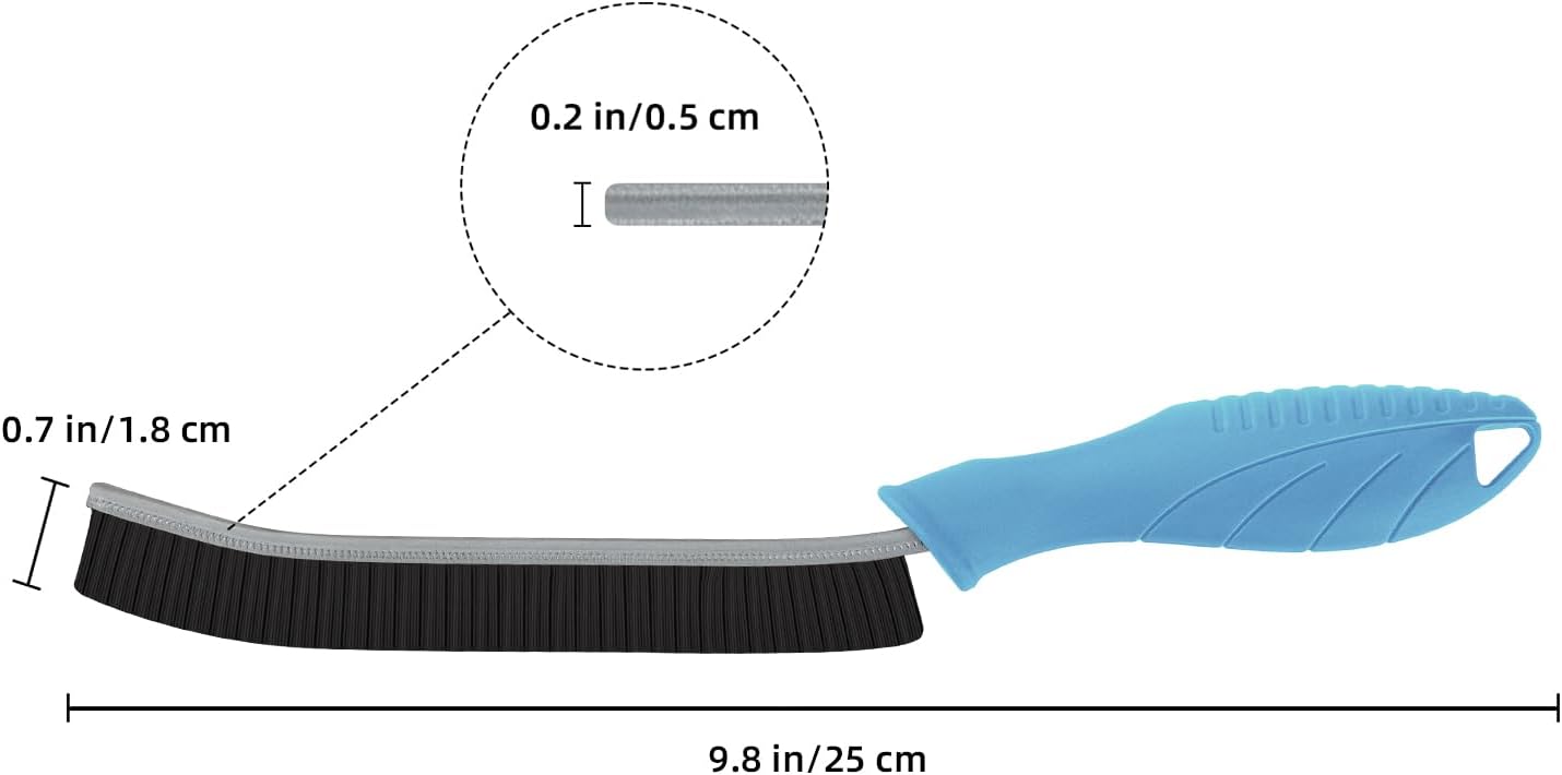 FOOGWEE Hard Bristle Crevice Cleaning Brush - Home Cleaning Tools, Multi-Purpose Crevice Supplies for Kitchen, Bathroom, Toilet, Window, Vehicle, Faucets, Grout, Home (3, Black)
