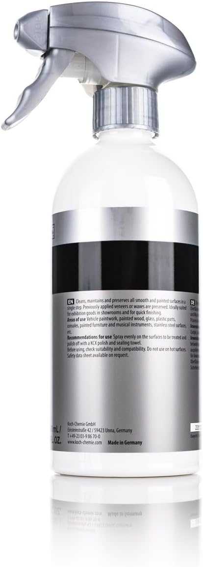 KOCHCHEMIE Quick & Shine Allround Finish Spray - Cleans, Maintains, and Preserves All Smooth and Painted Surfaces; Ideal for Quick Finishing and Showroom Exhibition Use (500 milliliters)