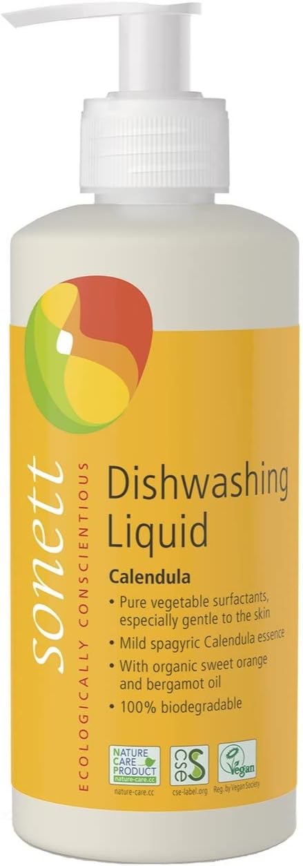 Sonett Organic Dishwashing Liquid Organic 100% Biodegradable Lemon, 34 Fl.Oz (1 Count)