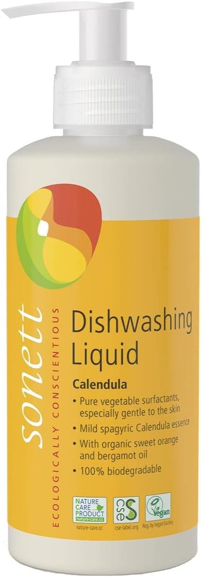 Sonett Organic Dishwashing Liquid Organic 100% Biodegradable Lemon, 34 Fl.Oz (1 Count)
