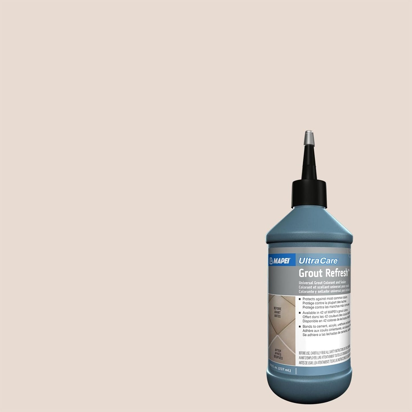 MAPEI UltraCare Grout Refresh, Universal Grout Colorant & Sealer, 8 oz Bottle – Easy Grout Restoration & Protection, 5047 Charcoal - Colors A
