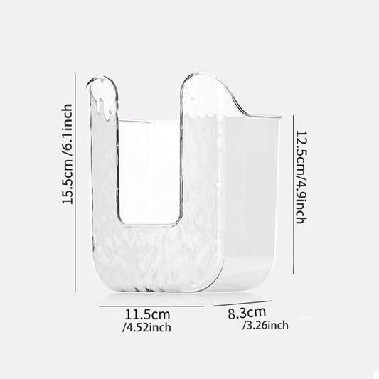 Bathroom Wipes Holder, 2PCS Wall-Mounted Wipe Storage Box, Acrylic Wipes Container with Adhesive Mount for Toilet and Bathroom