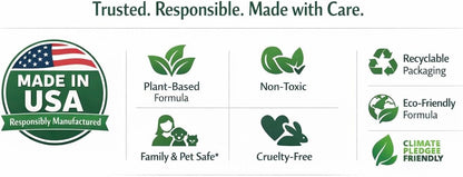 Natural Wood Cleaner & Furniture Conditioner – Plant-Based Polish Formula That Helps Clean & Protect Wood Surfaces, 16 oz – Made in USA