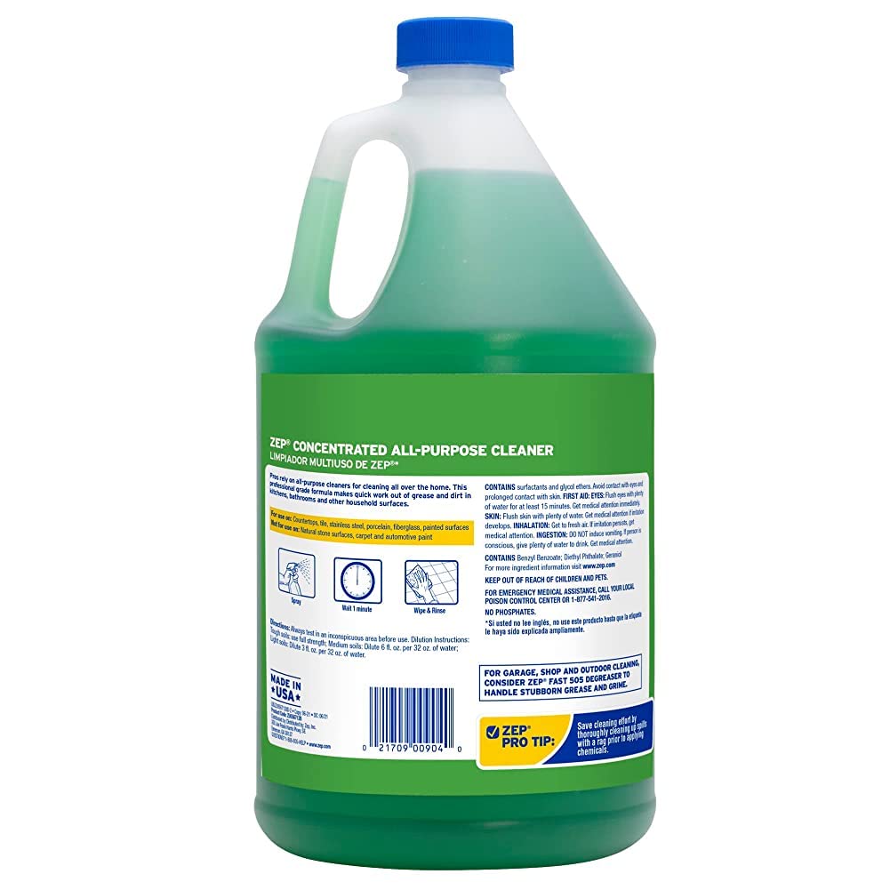 Zep All-Purpose Cleaner and Degreaser - 1 Gallon (1 Unit) ZU0567128 - Heavy Duty Industrial Cleaner for Business and Household Used in Kitchen, Countertops, Appliances, Walls and Floor Surfaces