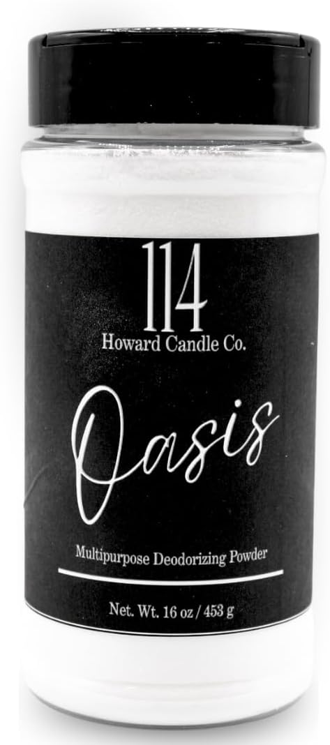 Carpet Deodorizer & Freshener Powder - Upholstery, Couch & Rug Odor Eliminator for Strong Odor & Pet Urine | Baking Soda Formula | Tropical Oasis Scent | Safe for Kids & Pets | 1-1-4 Howard Candle Co.
