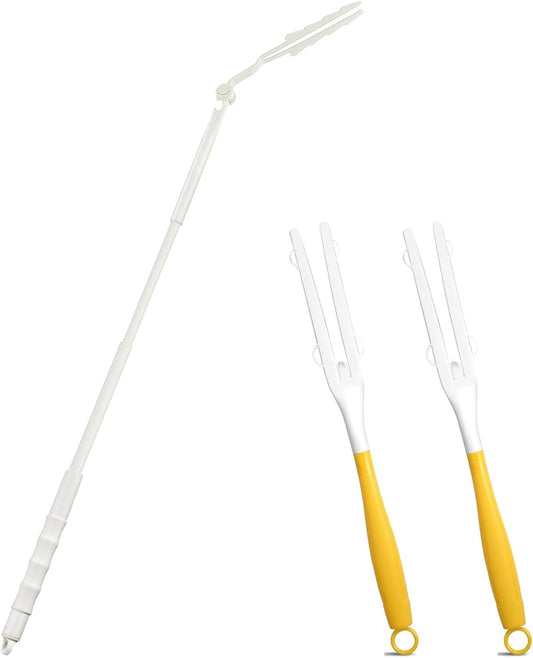 Replacement Handles Compatible with Swiffer Duster Refill, Swiffer Duster Extended Handle,Foldable & Extendable Dust Handle Only (3)