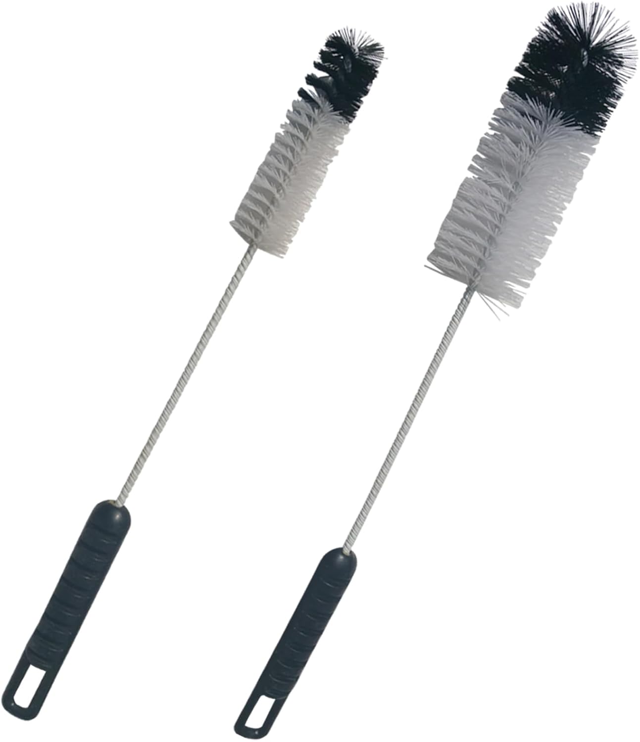 Coralpearl Bottle Brushes Thin Long Handle X 4, Utility Skinny Wire Cleaner Set Big Small, Bendable Flexible for Cleaning Narrow Neck Water, Beer, Wine, Baby Bottles, Pipes, Tubes, Hoses, and Flasks