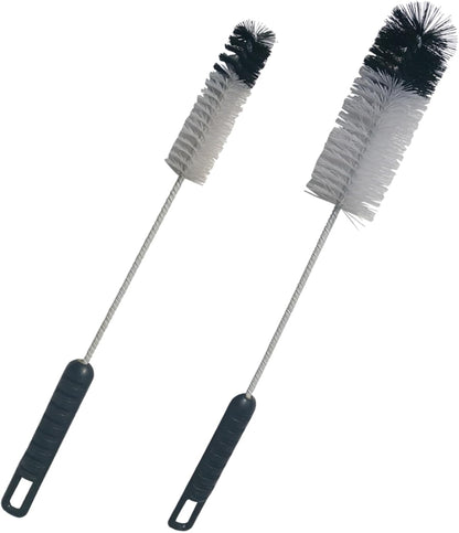 Coralpearl Bottle Brushes Thin Long Handle X 4, Utility Skinny Wire Cleaner Set Big Small, Bendable Flexible for Cleaning Narrow Neck Water, Beer, Wine, Baby Bottles, Pipes, Tubes, Hoses, and Flasks