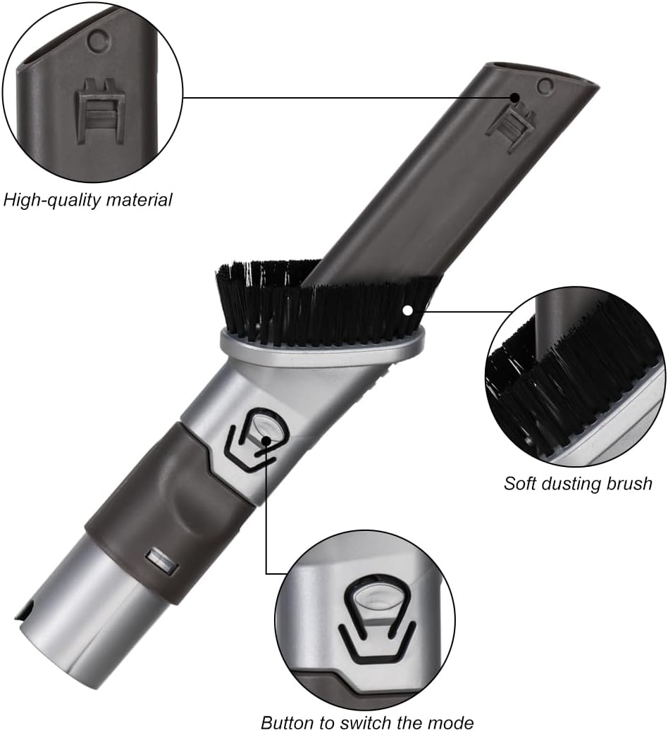 Crevice Tool Vacuum Attachments 2 in 1 Duster Crevice Tool for Shark Rotator HV300 HV320 NV680 NV600 NV340 NV800 Vacuum Cleaner