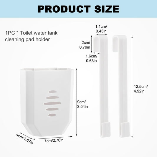 Toilet Tank Tablet Holder, 3.7 x 2.9 x 0.7 Inch Hanging Toilets Bowl Tablet Holder, Toilet Tank Bleach Tablets Bracket (1 pcs)