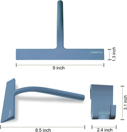Shower Squeegee for Glass Doors, RICHMIRTH 11" Inch Width Silicone Rubber Blade Squeegee Window Cleaner Tool Squeegee for Shower Glass Doors Bathroom