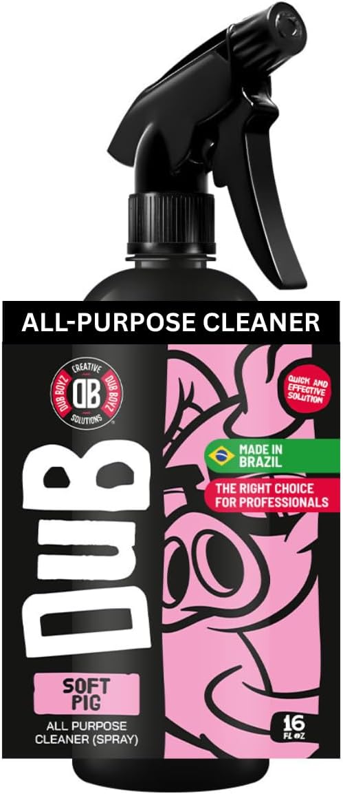 DUB BOYZ Soft Pig All-Purpose Cleaner Spray – Multi-Surface Vehicle Cleaner, Safe on Upholstery, Leather, Plastics, Metals, Fresh Scent, No Residue, 16 oz