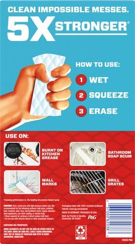 Mr. Clean Magic Eraser Sponge, All Purpose Cleaner, Cleaning Scrubber, Wall, Sneaker, Kitchen, Bathroom, Shower Cleaner, Cleaning Supplies, Melamine Sponge, Cleaning Pads, Extra Durable, 10ct