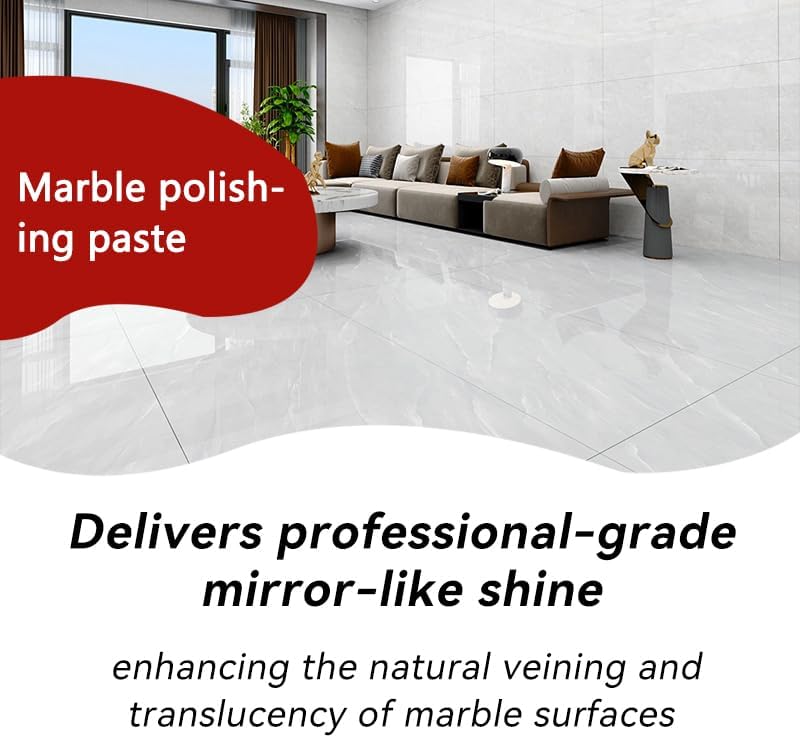Granite Polishing Paste, Marble Cleaner Countertop, Quartz Polish, Granite Polishing Kit | Marble Cleaner and Polish - Enhances Shine & Maintenance, Safe for Stone Surfaces, 2.2LB (2 - PCS)