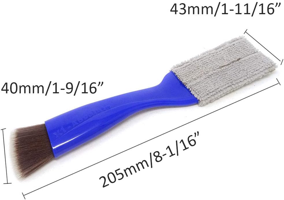 yueton Double Ended Portable Cleaning Brush Mini Hand Held Magic Brush Duster for House, Car, Office (Black)