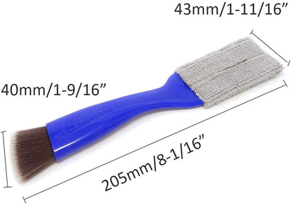 yueton Double Ended Portable Cleaning Brush Mini Hand Held Magic Brush Duster for House, Car, Office (Black)