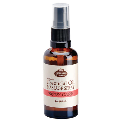 Fabulous Frannie Bug Away Healthy Massage Spritz Made with Carrier Oils and Citronella, Lavender, Eucalyptus and Lemongrass Essential Oils 2oz