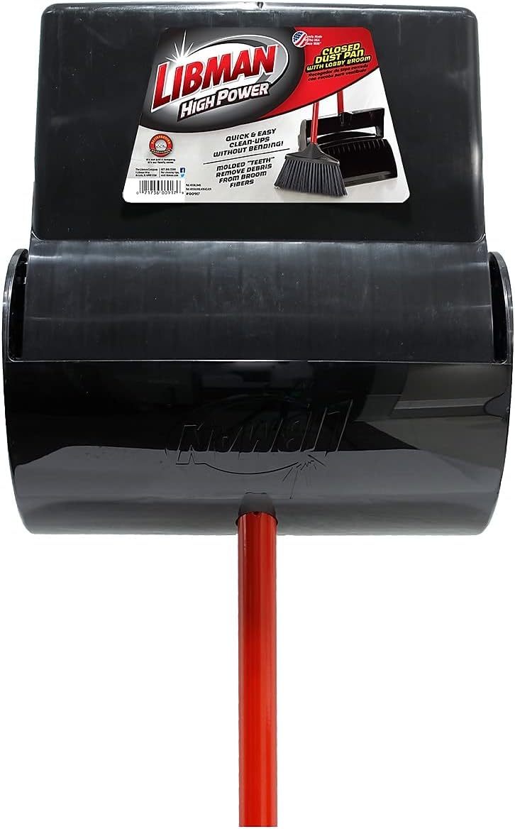 Libman 917 Lobby Broom and Dust Pan (Closed Lid)