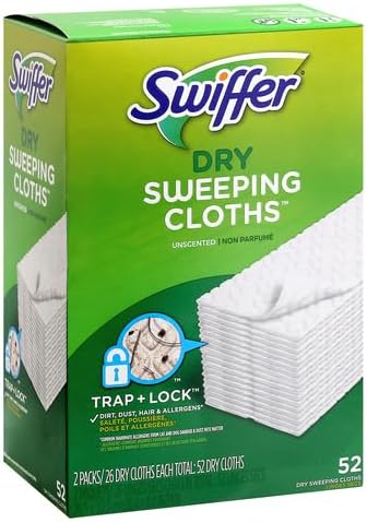 Swiffer Sweeper Dry Sweeping Pad, Multi Surface Refills for Dusters Floor Mop, with Febreze Lavender, 32 count