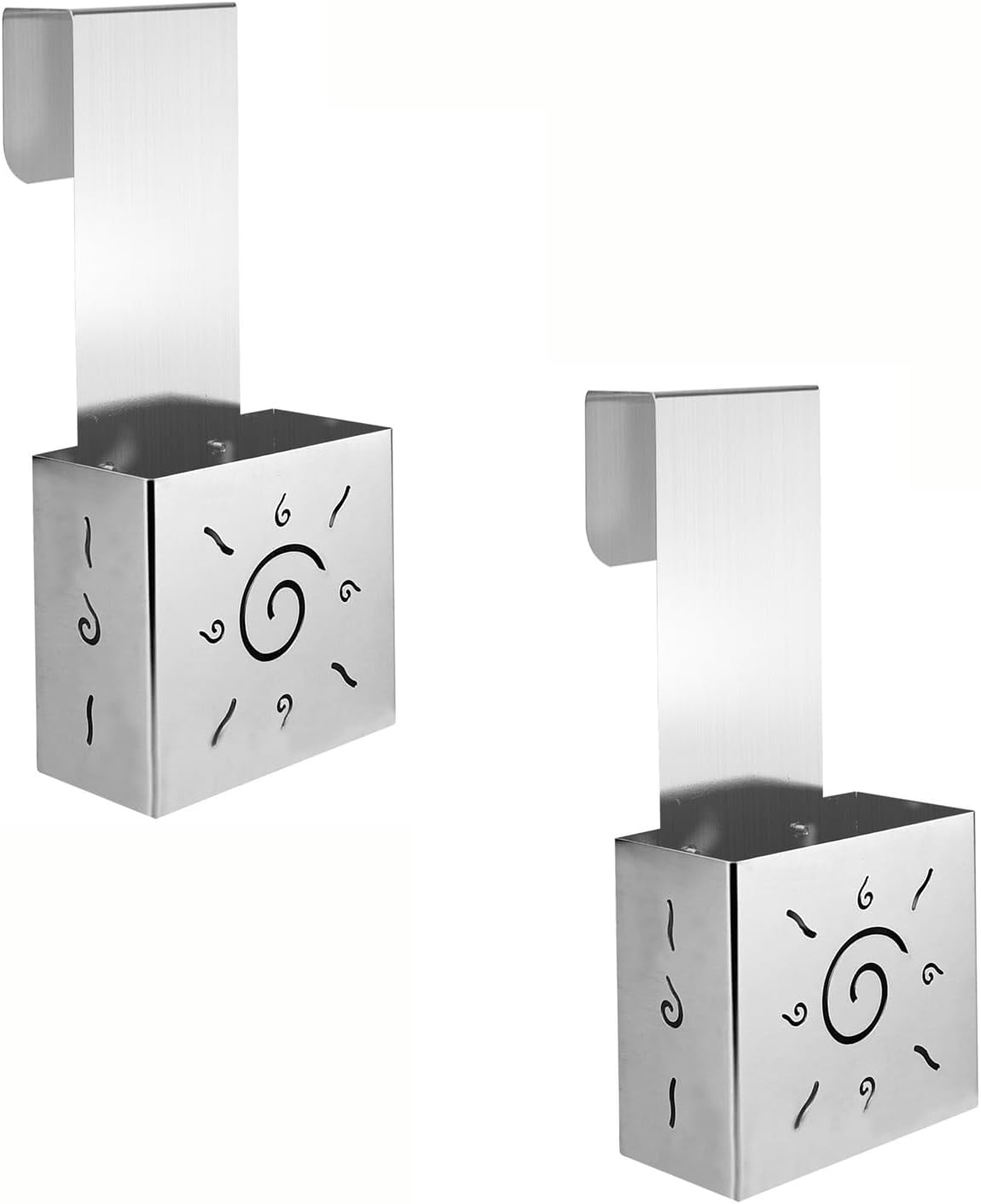 304 Stainless Steel Toilet Tank Cleaner Caddy with Adjustable Hook - Hanging Holder for Blue Tablets & Bleach Pods (Silver)