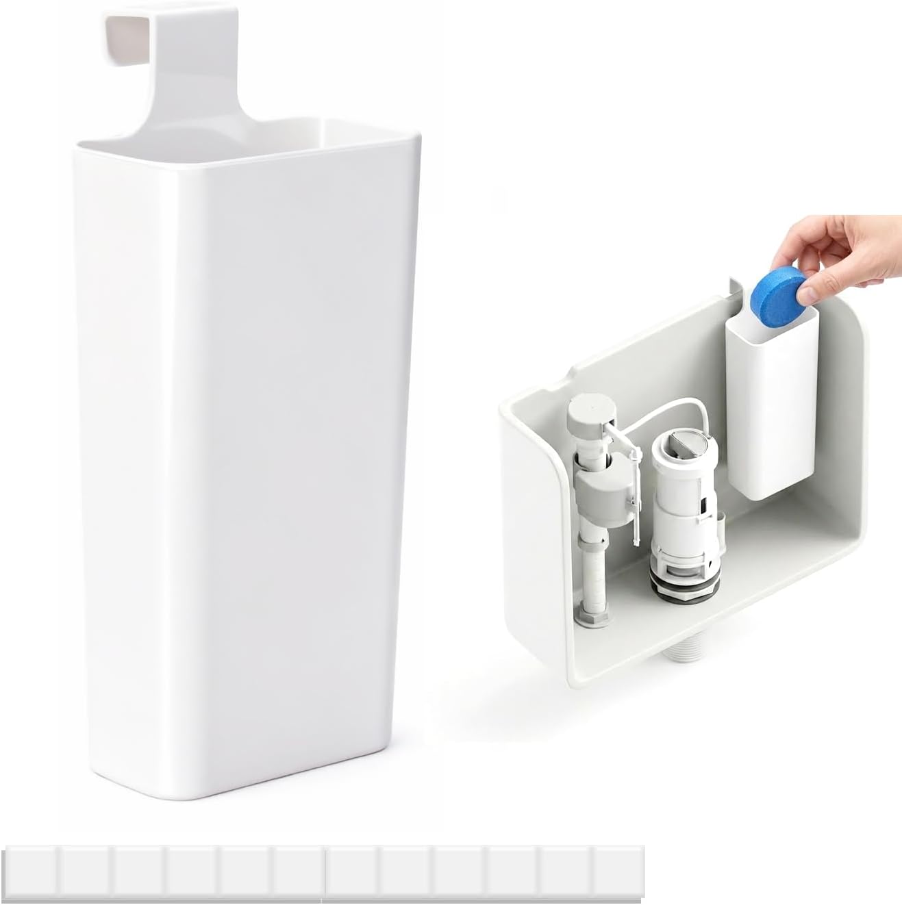 2Pcs Toilet Tank Cleaning Tablet Holder, Toilet Cleaner Tablets Buffer Box Hanging Holder Preventing Dissolved Residue From Polluting Water Tank Caddy Bowl Tablets
