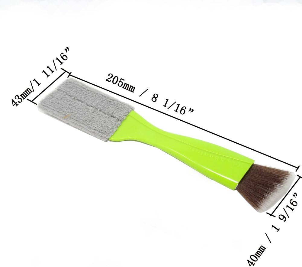 yueton Double Ended Portable Cleaning Brush Mini Hand Held Magic Brush Duster for House, Car, Office (Black)