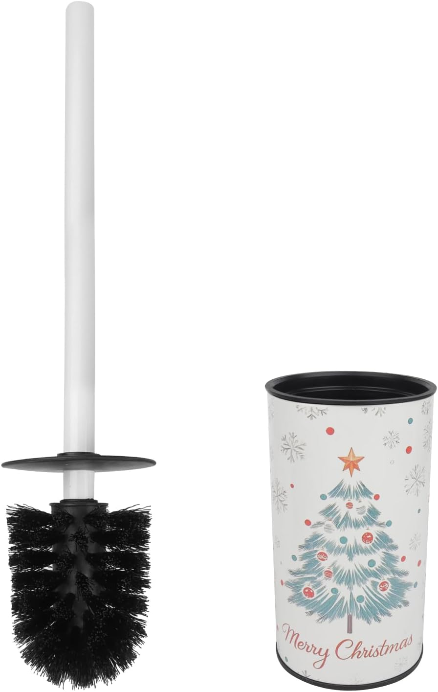 Toilet Brush and Holder Set - Toilet Bowl Brush and Holder with Sturdy Bristles Bathroom Accessories Toilet Cleaner Brush for Bathroom (White)