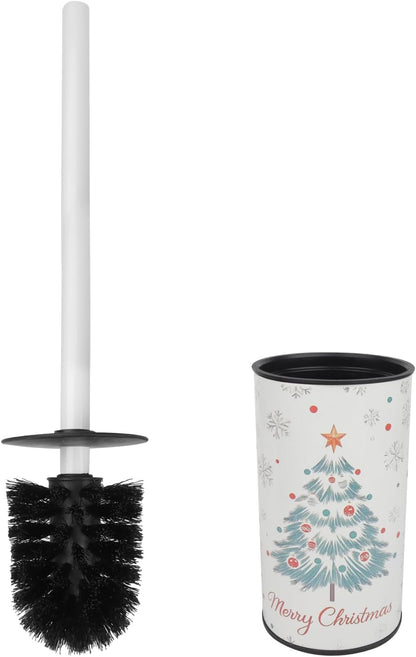 Toilet Brush and Holder Set - Toilet Bowl Brush and Holder with Sturdy Bristles Bathroom Accessories Toilet Cleaner Brush for Bathroom (White)