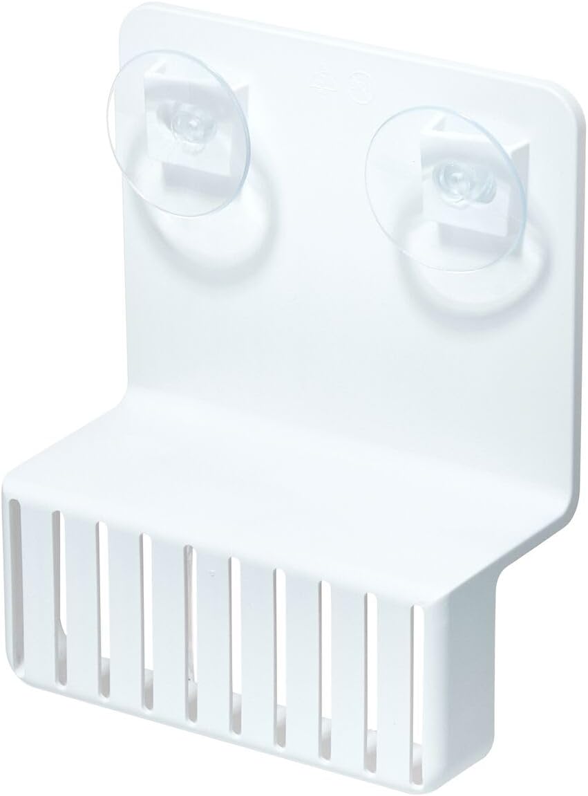 iDesign Recycled Plastic Double Suction Sink Caddy, White