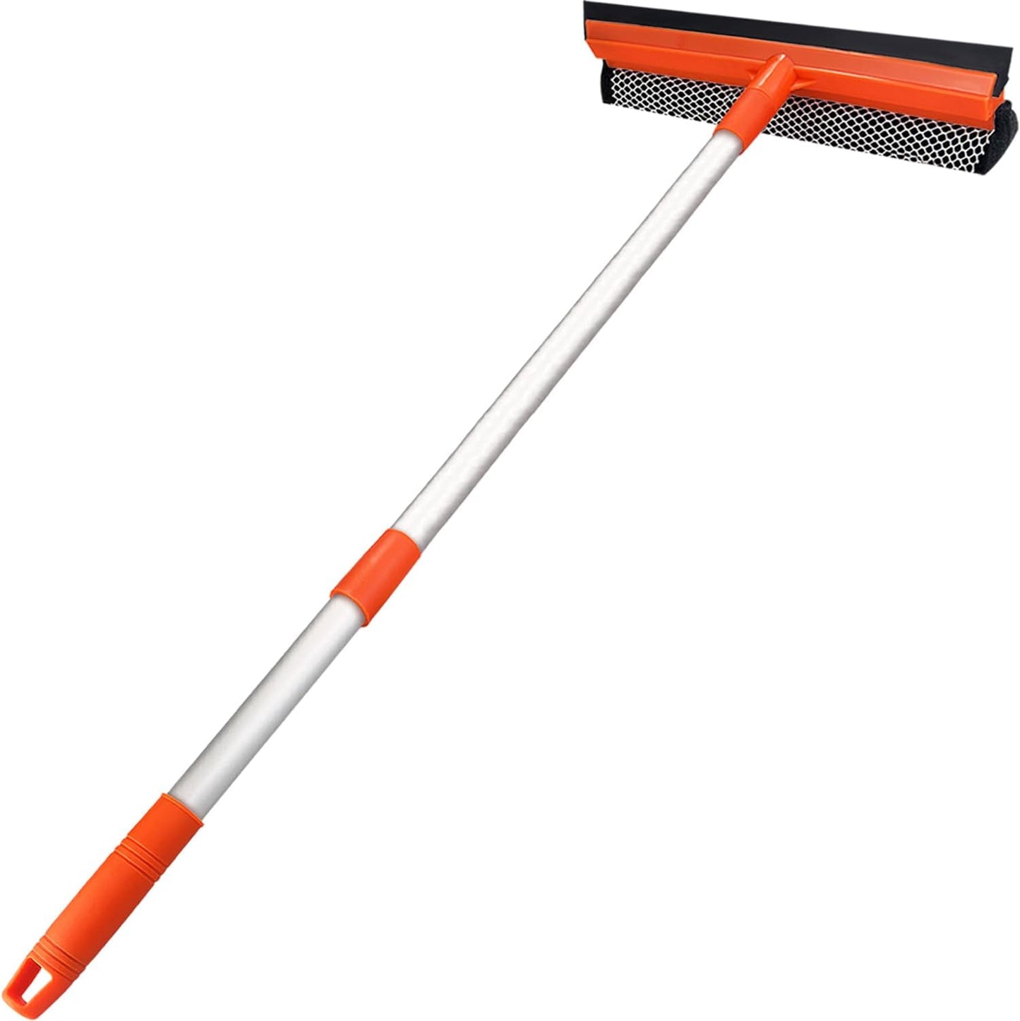 Window Squeegee for Window Cleaning with Retractable Pole 28", Squeegee Window Cleaner Tool 2 in 1 Car Window Cleaning Tool Telescopic Window Washing Equipment, Shower Squeegee for Glass Door