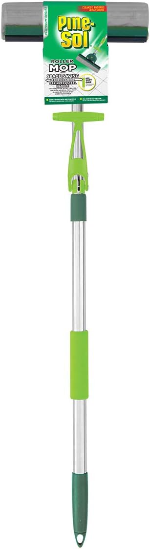Pine-Sol Microfiber Mop Self Wringing – Easy Squeeze Twist Design for Wet Mopping | Household Cleaning Tool for Tile, Linoleum, Laminate Floors | Extendable Metal Handle