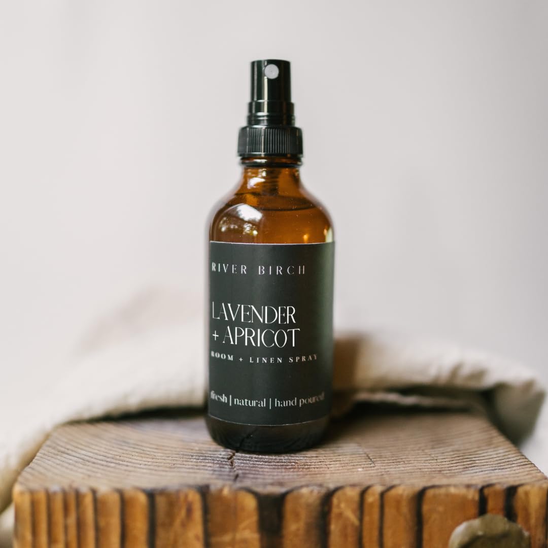 River Birch Luxury Linen and Room Spray - Home Signature Scent Balsam and Cedar Room Fragrance Spray - Fragrant Fresh Linen Air Freshener For Bedding - Handmade in Texas - 4 oz Glass Amber Bottle