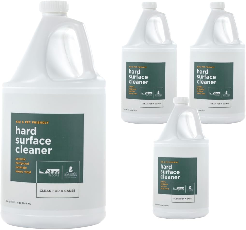 Shaw Floors Hard Surface Cleaner- 128 Fl Oz - Refill for Spray Mops and Spray Bottles - Ideal for Hardwood, Vinyl, Ceramic, Glass, Countertops, and MORE | Makes 4 (32oz) bottles